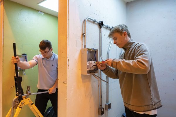Electrical installation students training in the excellent facilities at Cornwall College