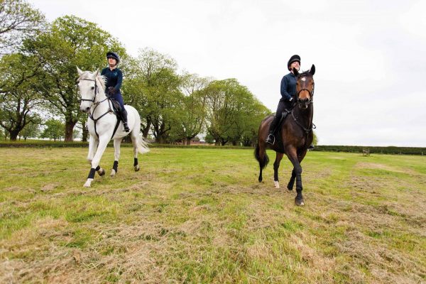 Equine students riding across country