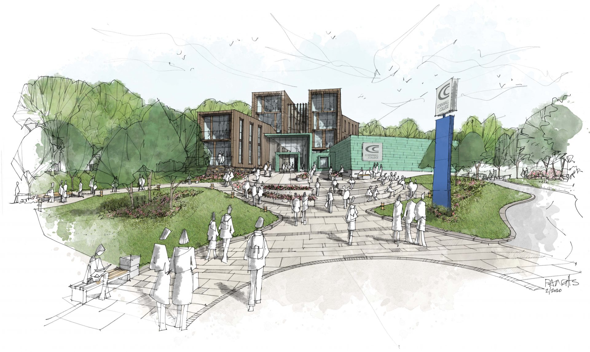 An artist impression of what Cornwall College St Austell could look like