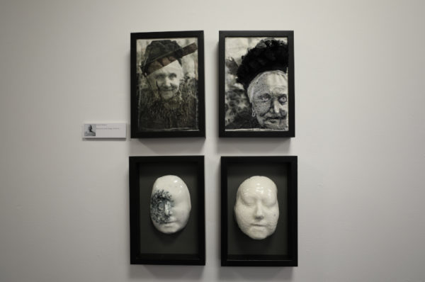 A collection of a student's work using portraits.