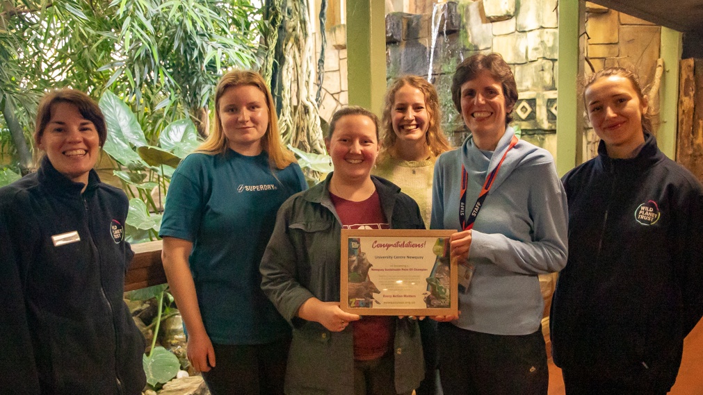 Newquay University Centre named ‘sustainable palm oil champions