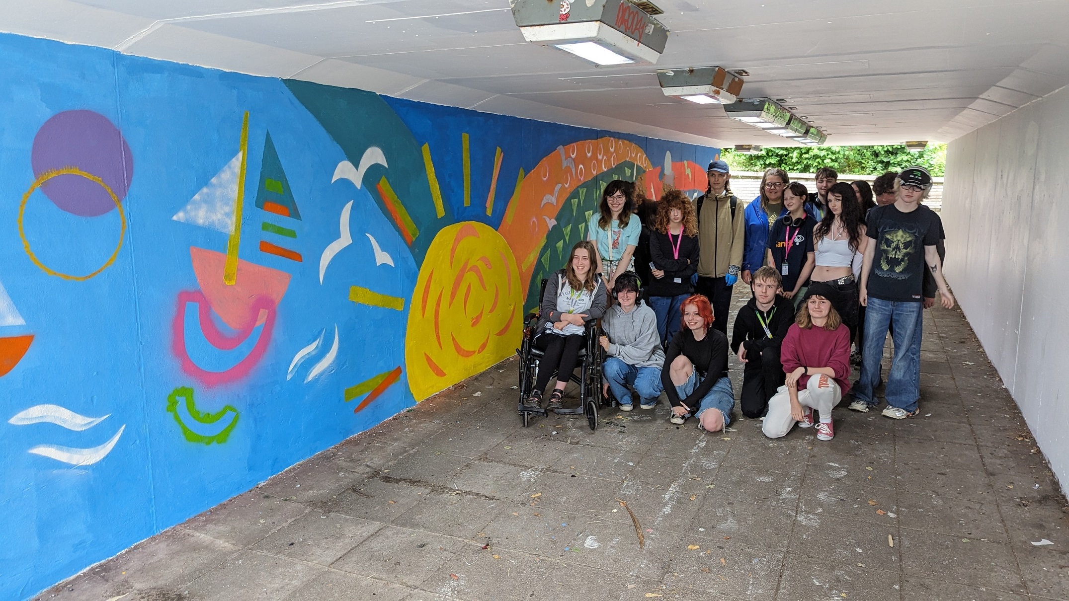 Students transform St Austell’s Asda underpass