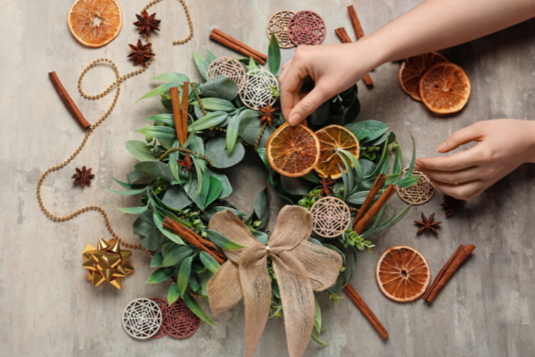 Christmas Door Wreath and Table Arrangement Workshop